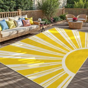 AUCT 22656 - $56 Arenarug Outdoor Indoor Area Rug Boho Sun Washable Outdoor 8x10 Patio Rugs Medieval Ae