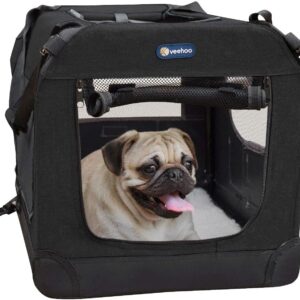AUCT 20759 - $69 Veehoo Folding Soft Dog Crate, 3-Door Pet Kennel for Crate-Training Dogs, 5 x Heavy-We