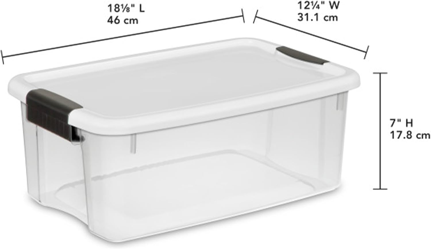 AUCT 21053 - Sterilite Ultra Latch Box with Lids for Home and Office, 18 Quart, 6-Pack - Image 3