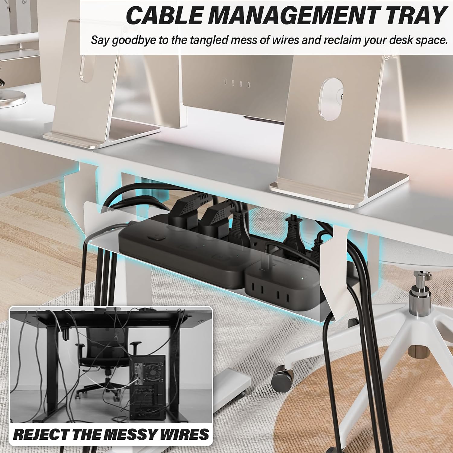 AUCT 20551 - $104 Kingant Standing Desk, 35x20 Inch Electric Height Adjustable Computer Desk - Image 4