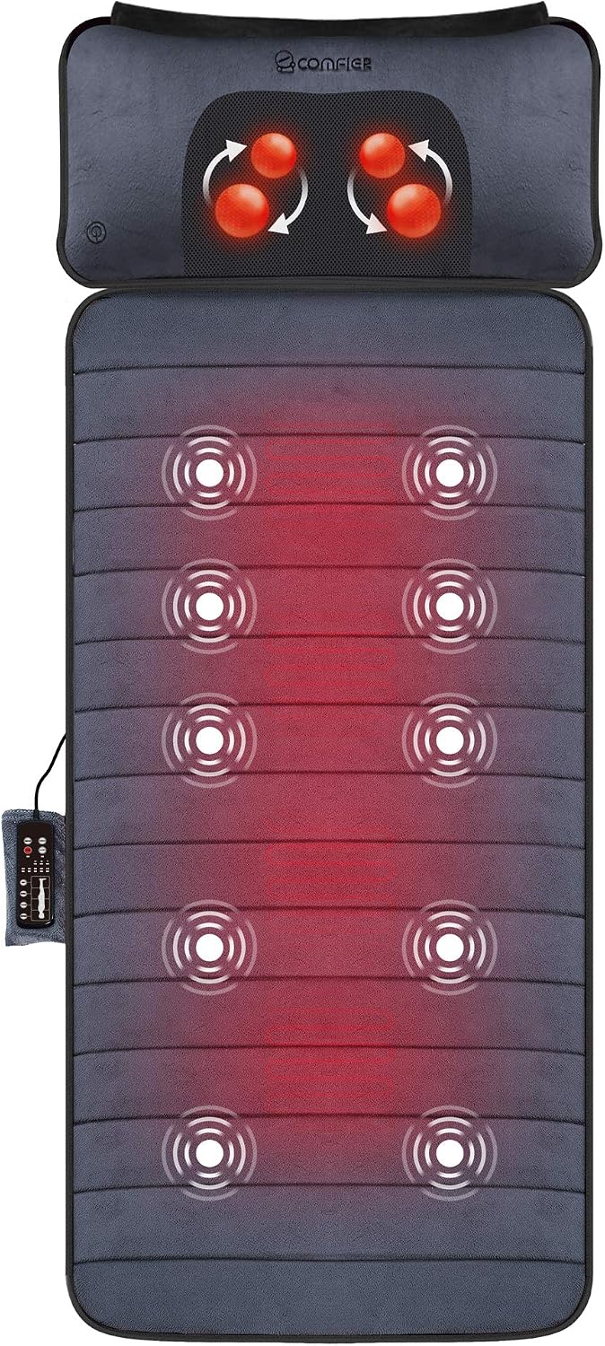 AUCT 23065 - $150 COMFIER Vibration Full Body Massage Mat with Detachable Shiatsu Neck Pillow