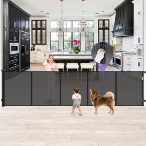 AUCT 22104 - $67 Reinforced 42" Tall 120" Wide Retractable Baby Gates for Large Openings