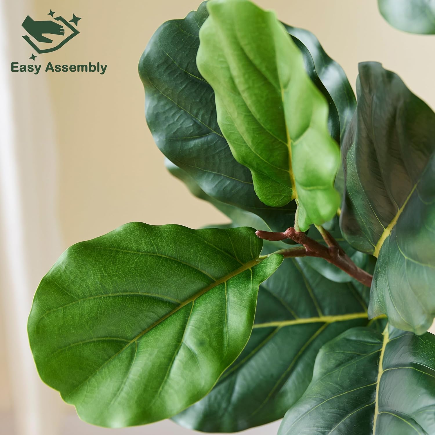 AUCT 20976 - $104 Artificial Fiddle Leaf Fig Tree 7FT, Large Realistic Faux Ficus Lyrata Plant with Pot - Image 4