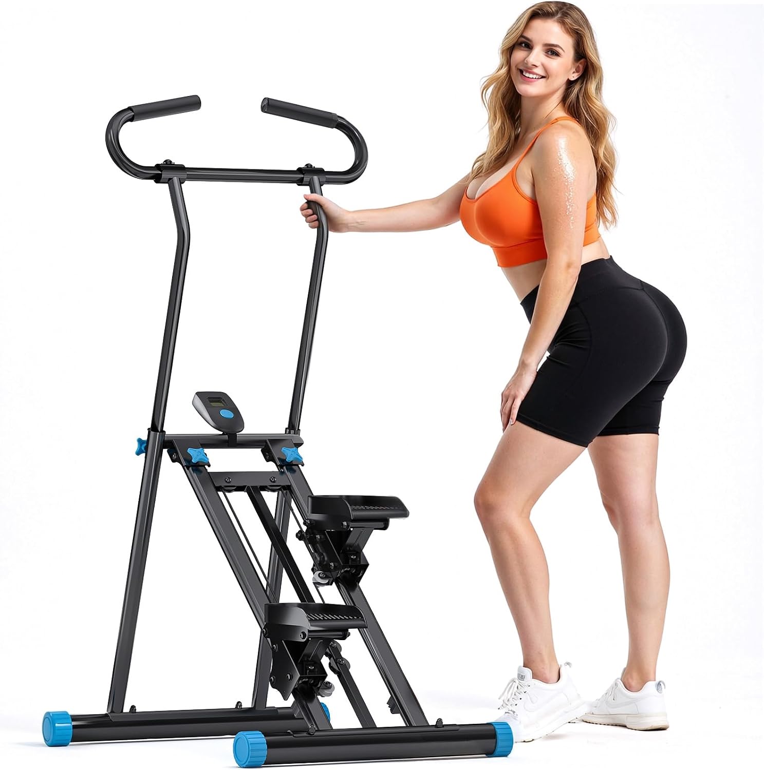 AUCT 22485 - $82 Stair Stepper for Home Gym, 2025 Upgrade Stair Climber with 3-Level Height Adjustment,