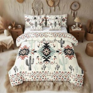 AUCT 21792 - $57 Feelyou Khaki Southwestern Aztec 7 Pieces Bedding Set Kids Geometric Vintage Comforter
