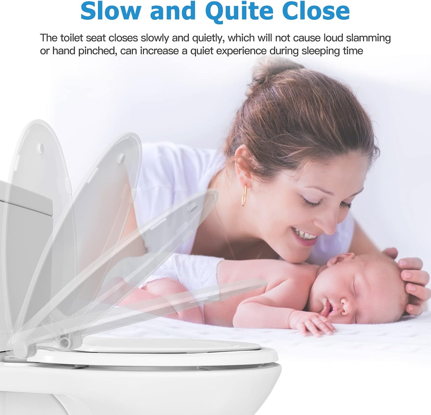 AUCT 21667 - Elongated Toilet Seat With Toddler Seat,PP Material Family Toilet Seat Cover with Adult an - Image 4