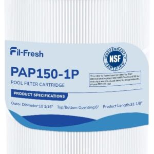 AUCT 21659 - $69 Fil-fresh CC150 Pool Filter Compatible with Pentair PAP150, R173216