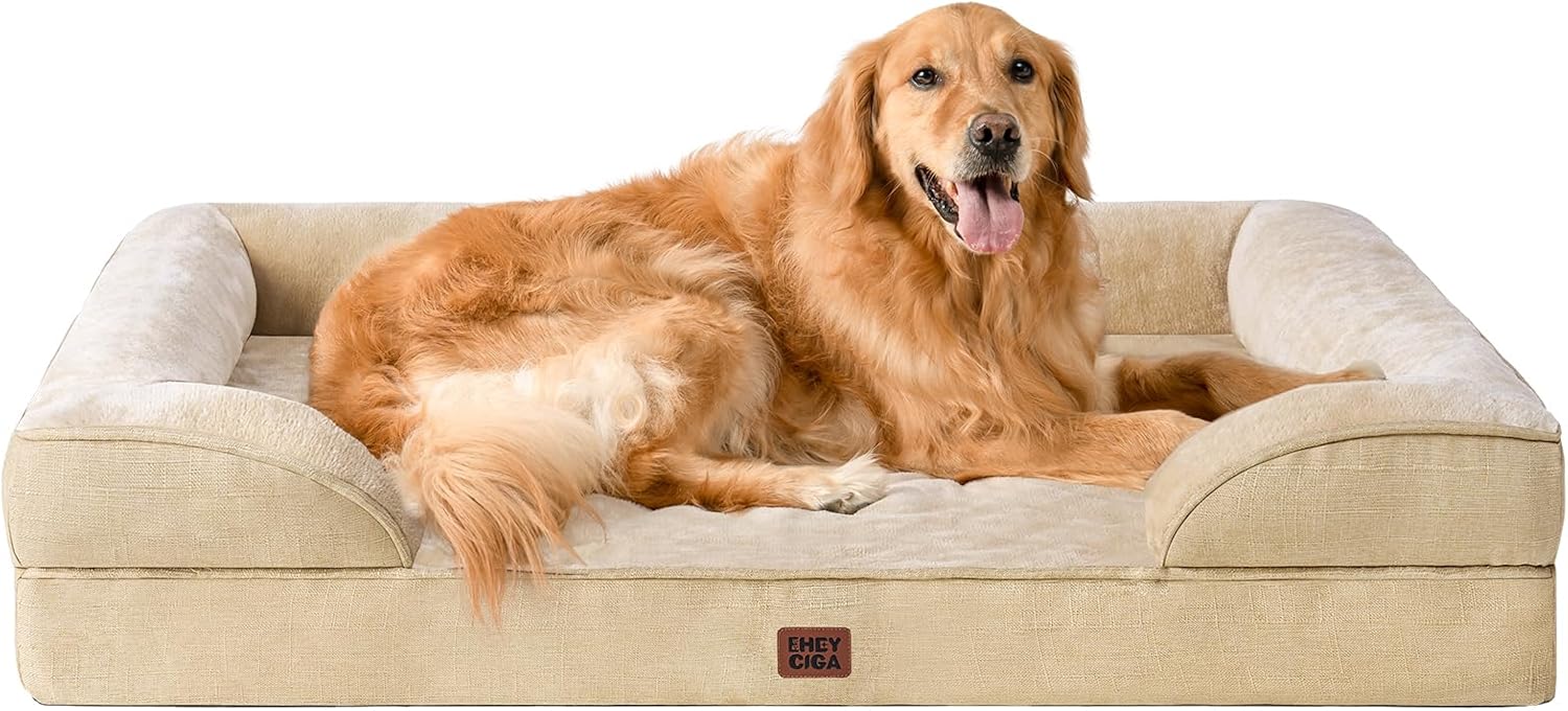 AUCT 21710 – $54 EHEYCIGA Orthopedic Dog Beds Large Sized Dog, Waterproof Washable Pet Bed
