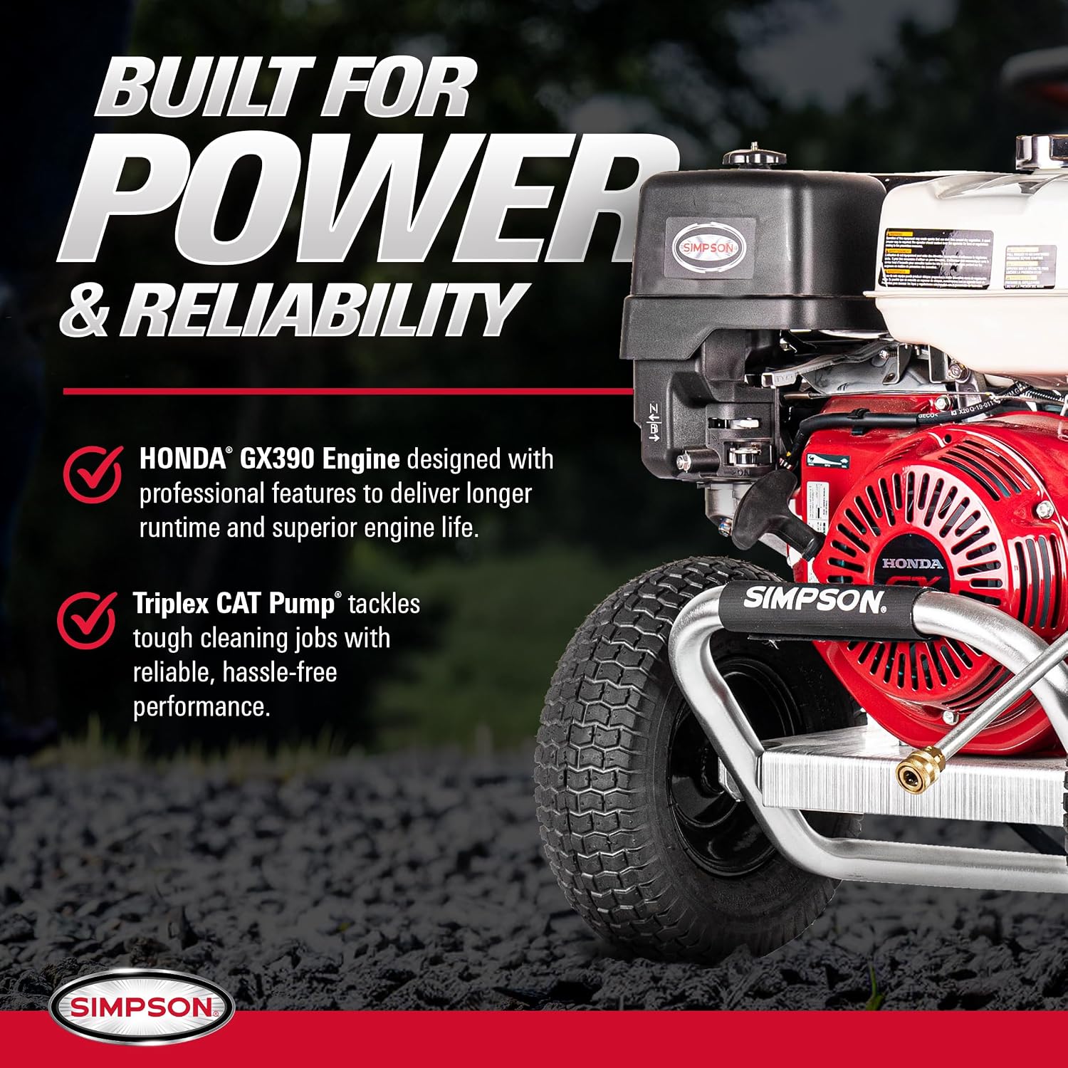 AUCT 21209 - $1400 Simpson Aluminum Series 4200 PSI Gas Pressure Washer, 4.0 GPM, Honda GX390 - Image 3