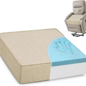 AUCT 21008 - Shinnwa Gel Memory Foam Recliner Cushion for Elderly, Dual-Layer Foam Chair Pad, Extra Lar