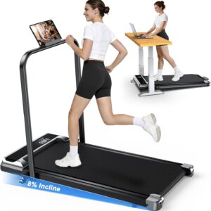 AUCT 22522 - $200 AoraPulse Portable Foldable Treadmills for Home, Small Folding Treadmill for Home Off
