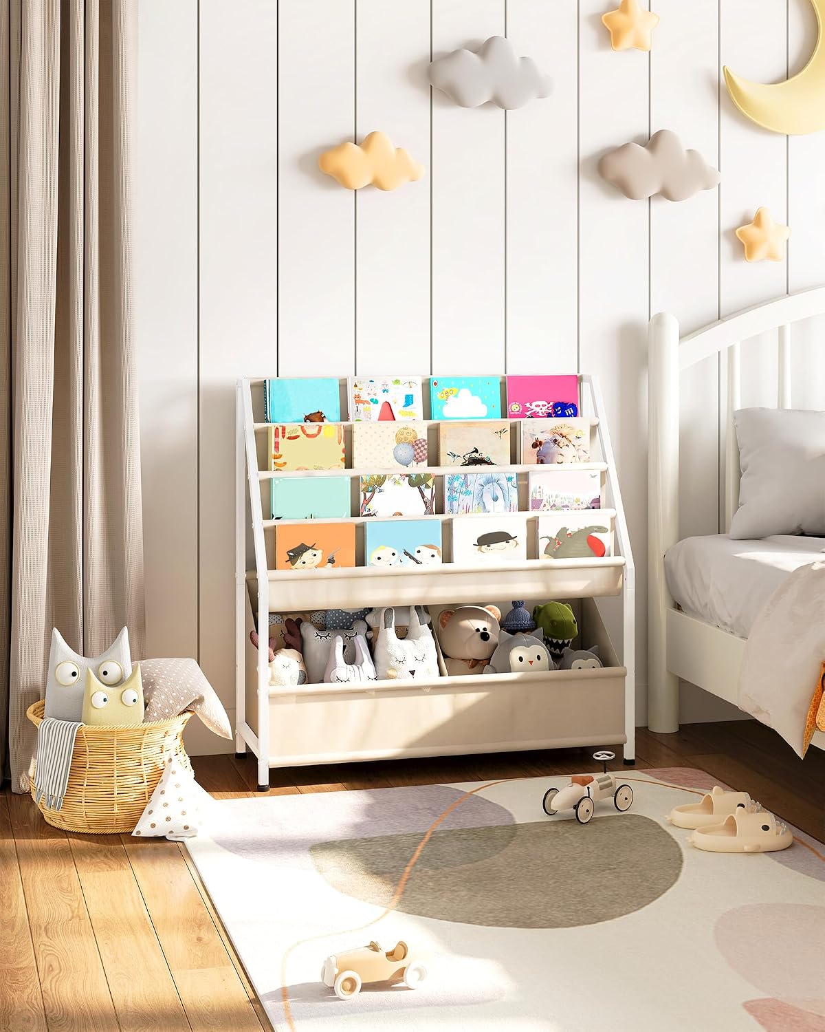 AUCT 20949 - CHOEZON Kids Bookshelf, 4-Tier Bookshelf for Kids, Large Capacity Book and Toy Storage Org - Image 3