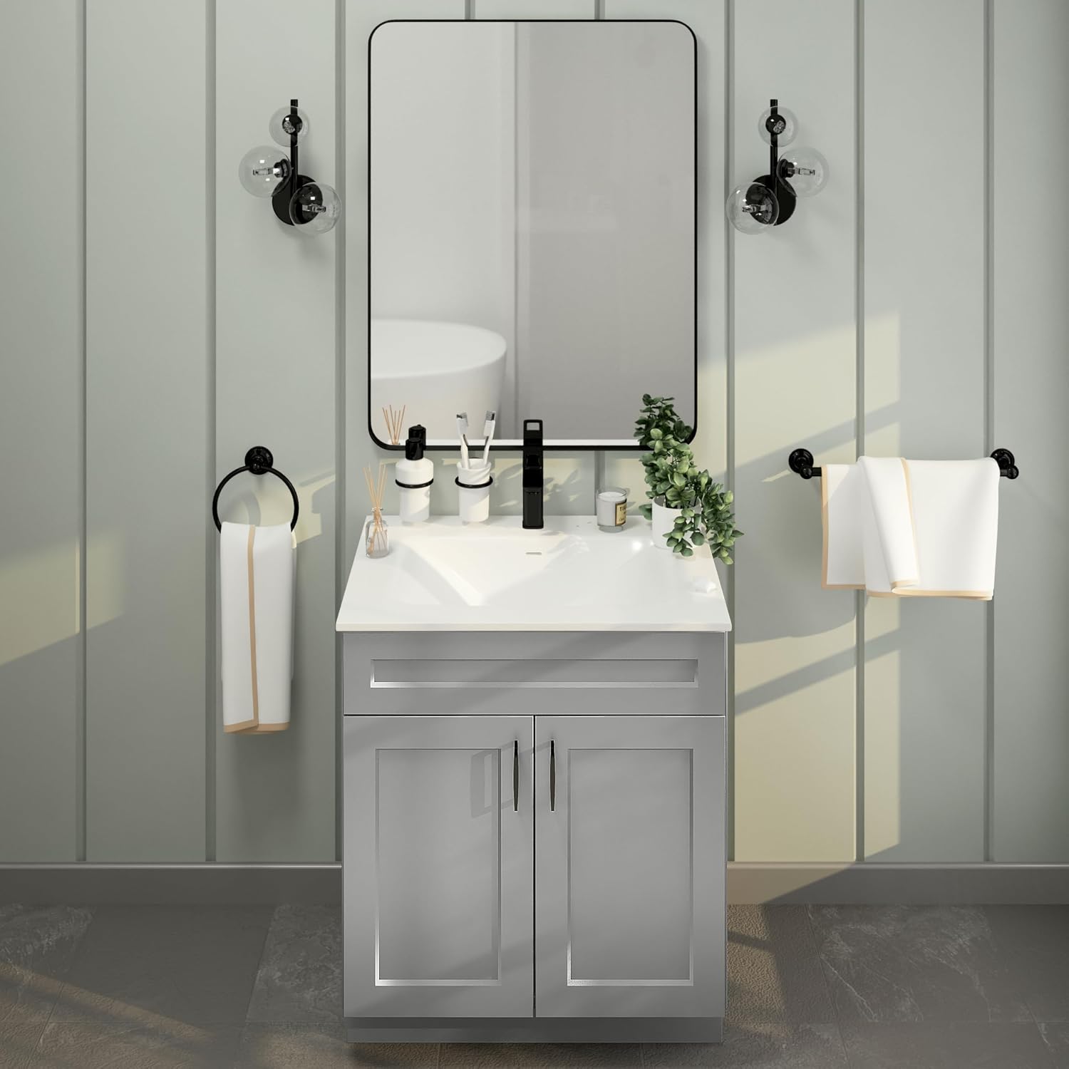 AUCT 21022 - $168 Bathroom Vanity Sink Base Ready-to-Assemble Bathroom Cabinet 24"/30'/36" Width (Vanit - Image 4