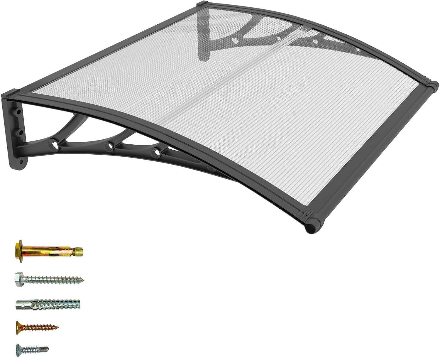 AUCT 20921 - $80 40x40 Inch Window Door Awning Exterior,Polycarbonate Outdoor Overhang Canopy Shelter,U