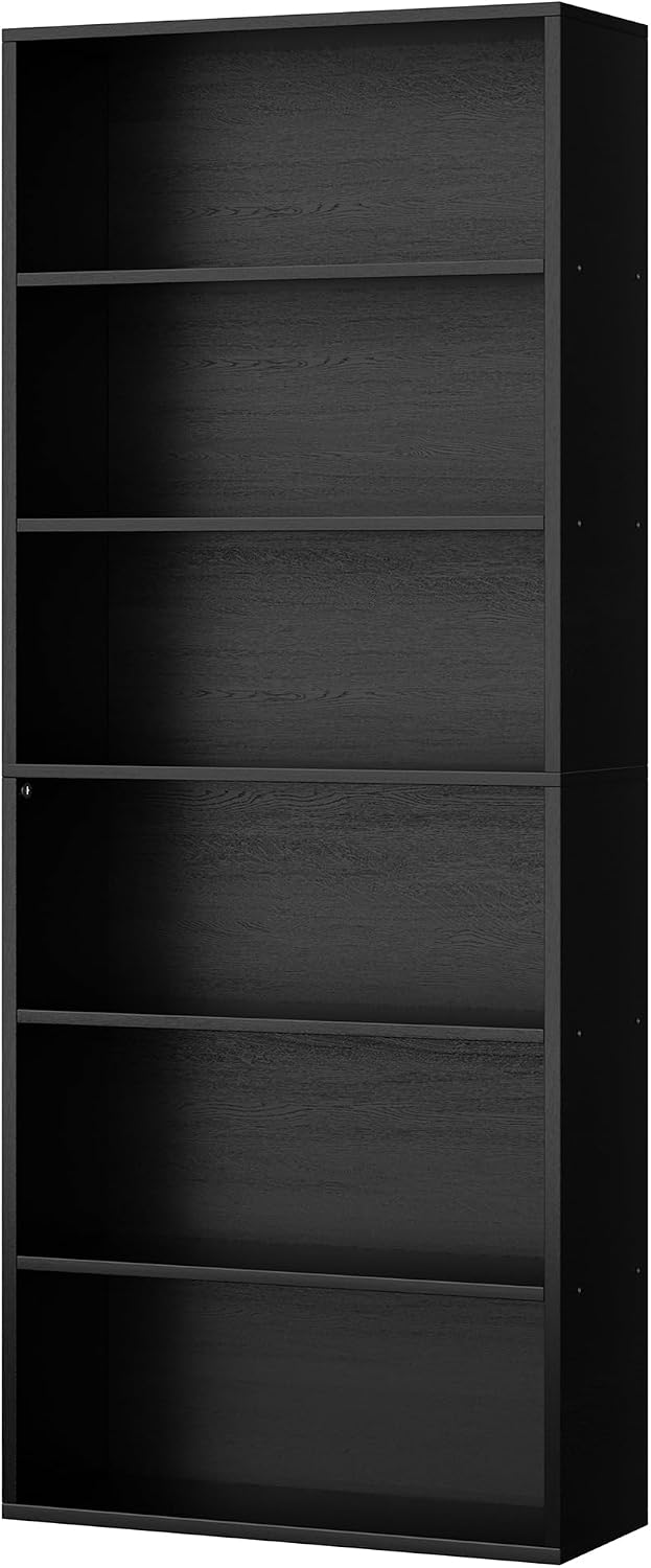 AUCT 22048 - $73 Shintenchi Bookshelf,6-Tier Open Bookcase and Bookshelves,6 Shelf Display Storage Shel