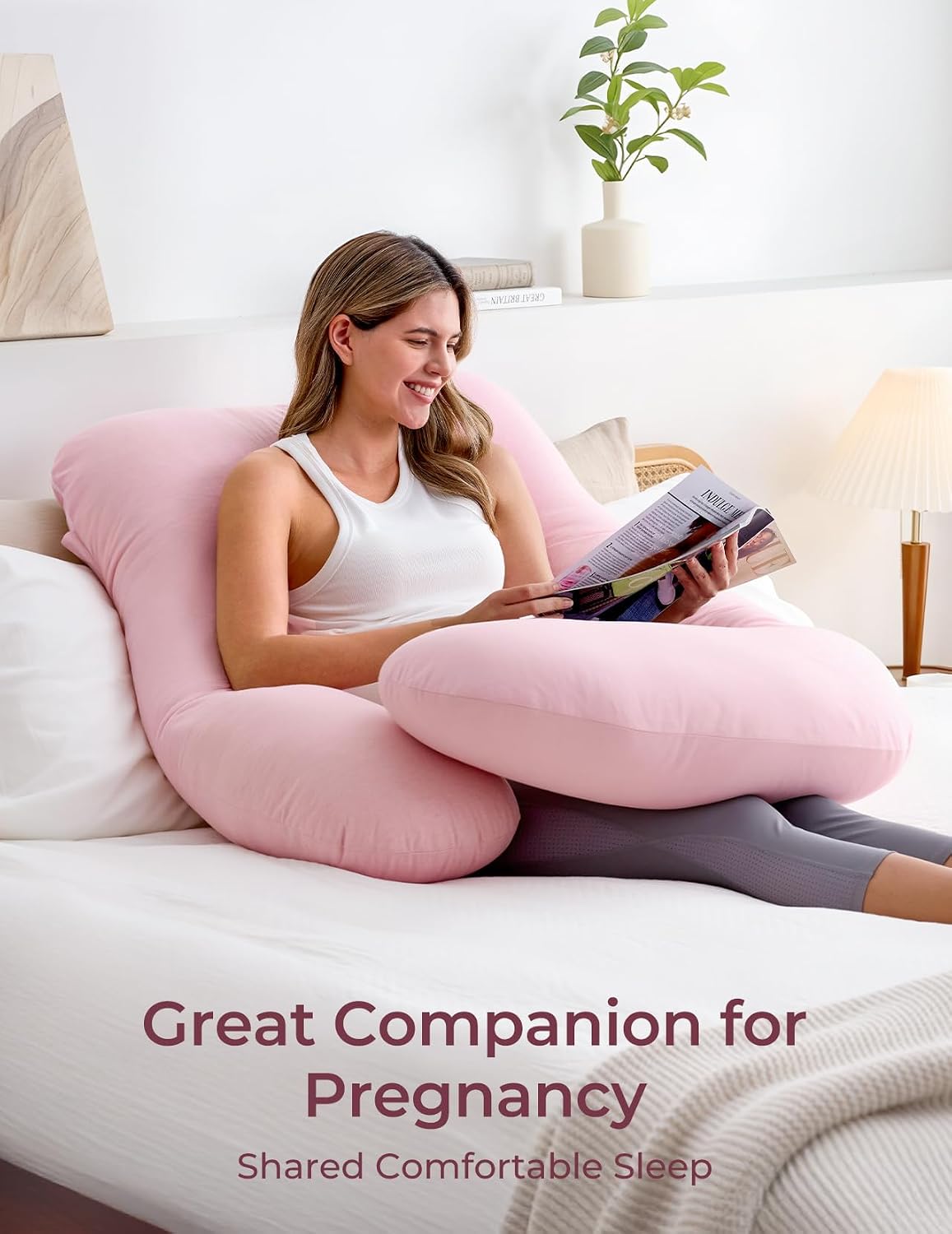 AUCT 20835 - $56 Momcozy Pregnancy Pillow for Sleeping - U Shaped Full Body Maternity Pillow - Image 3