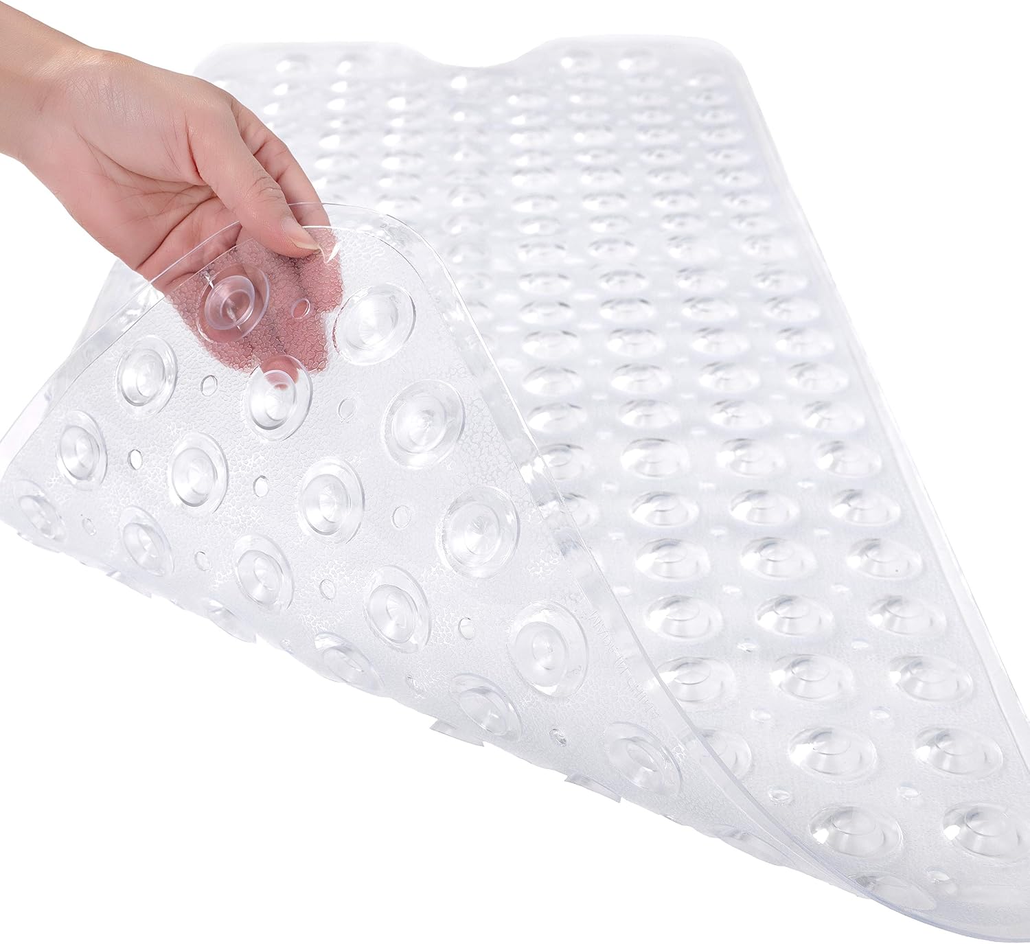 AUCT 21660 - TEESHLY Bathtub Mats for Shower Tub, Extra Long Non-Slip 39 x 16 Inch Bath Mat with Drain - Image 2