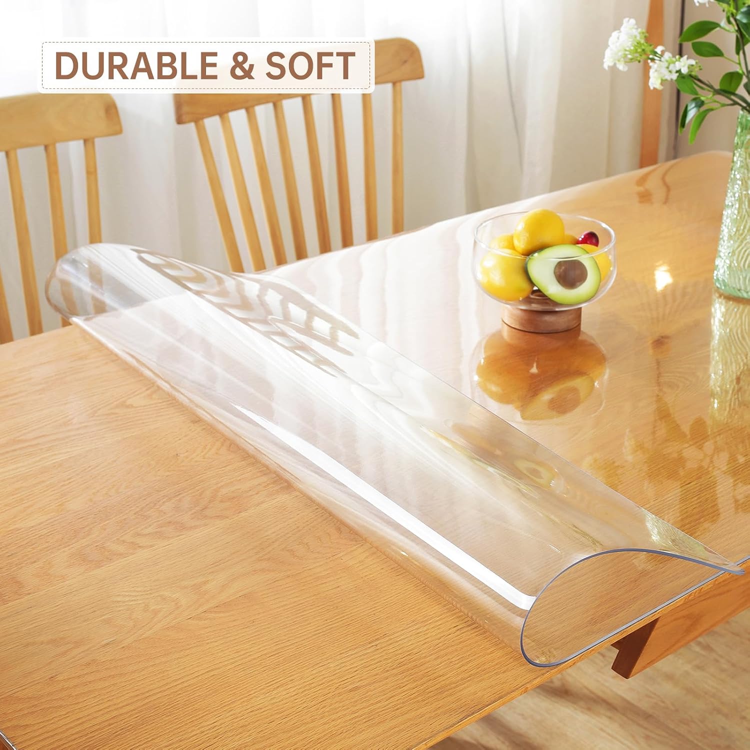 AUCT 22570 - $70 Warmstar Clear Table Protector 2mm Thick, 42 x 84 Inch Clear Table Cover Protector, Pl - Image 2