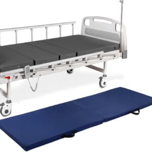AUCT 21431 - $53 MABOZOO Fall Mats for Elderly, 70"*24"*2" Waterproof Bi-Fold Floor Mat Beveled Bedside