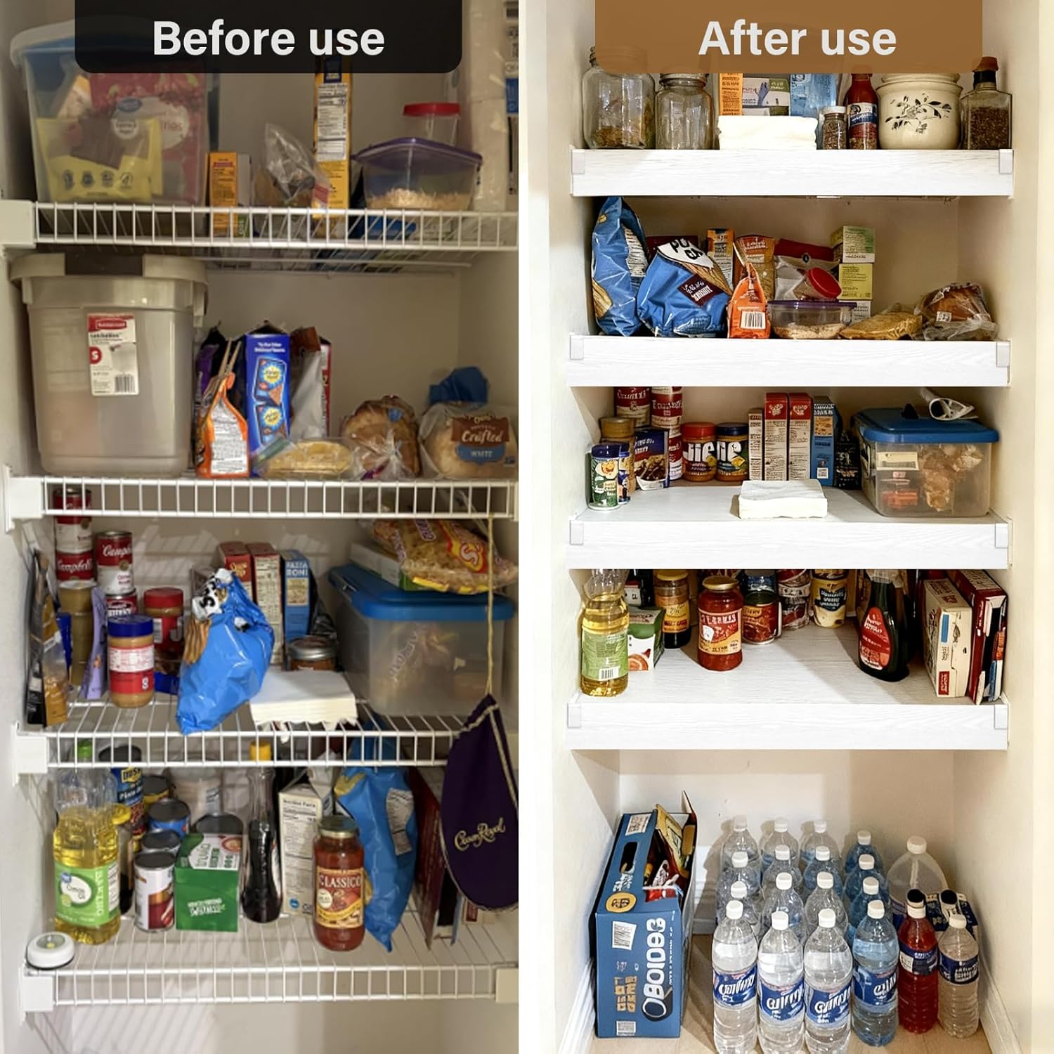 AUCT 20509 - $86 CLICLIE Wire Shelf Covers, 26" W X 12" D PVC Wire Rack Covers for Pantry - Image 4