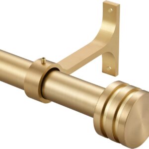 AUCT 22236 - Single Curtain Rods 28-48 Inches,1 inch Heavy Duty Adjustable Window Drapery Rod, Modern R