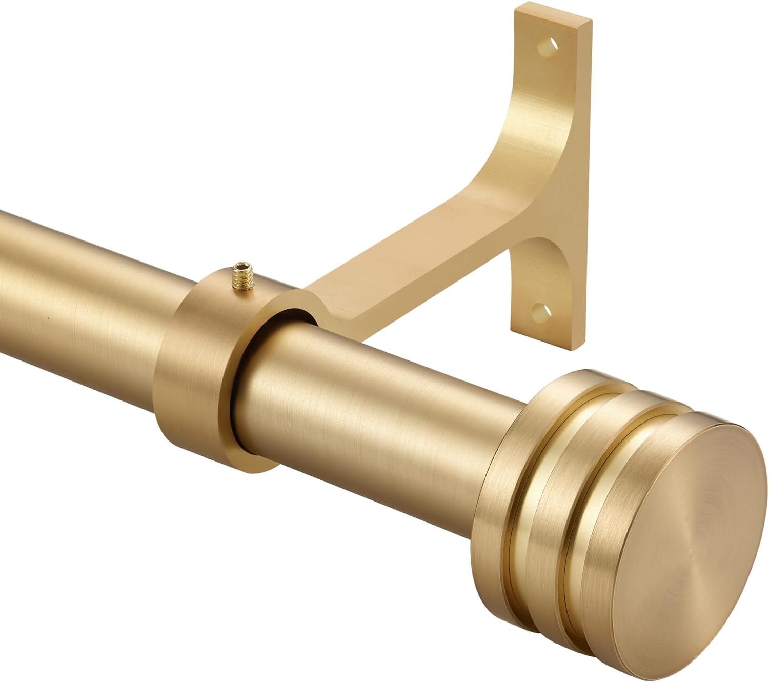 AUCT 22236 - Single Curtain Rods 28-48 Inches,1 inch Heavy Duty Adjustable Window Drapery Rod, Modern R