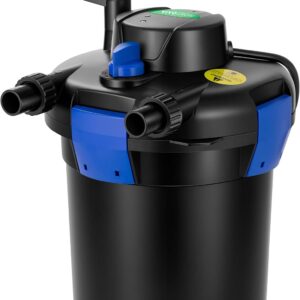 AUCT 22624 - $110 VIVOGROW Bio Pressure Pond Filter, with 13W UV-C Light, 1050 GPH Suitable for Koi Pon