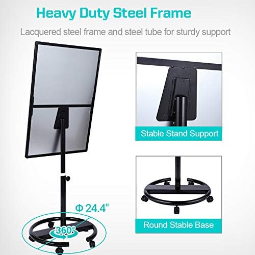 AUCT 21565m - $140 40 X 28 Inch Mobile Magnetic Whiteboard on Wheels, Rolling Dry Erase Easel - Image 4