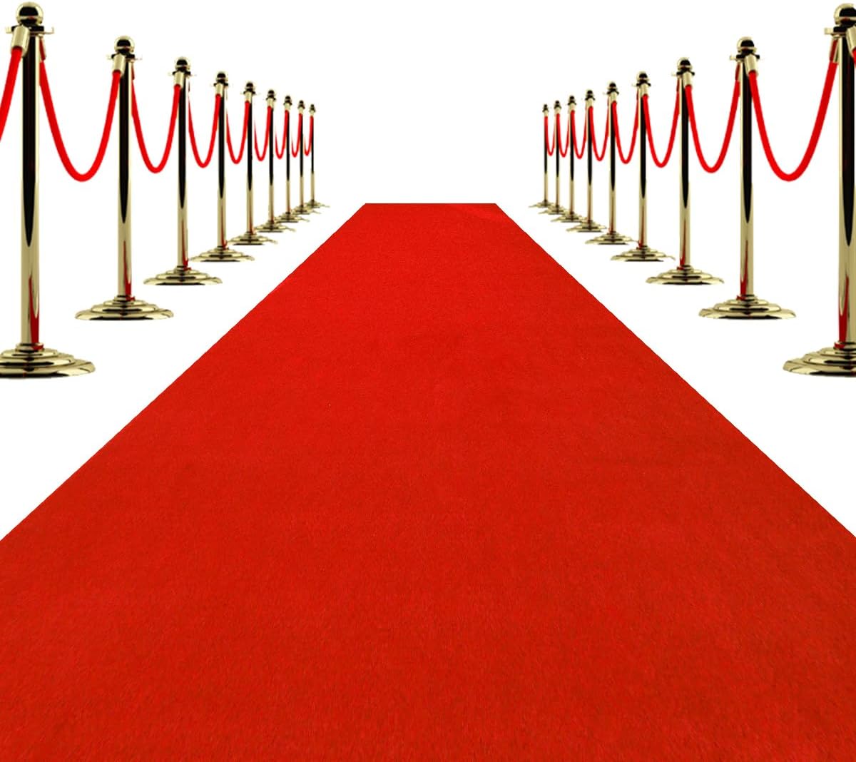 AUCT 22618 - $80 Extra Thick Red Carpet Runner 3x20 ft,Non-Slip TPR Rubber Backing 450 GSM Non-Slip Wat