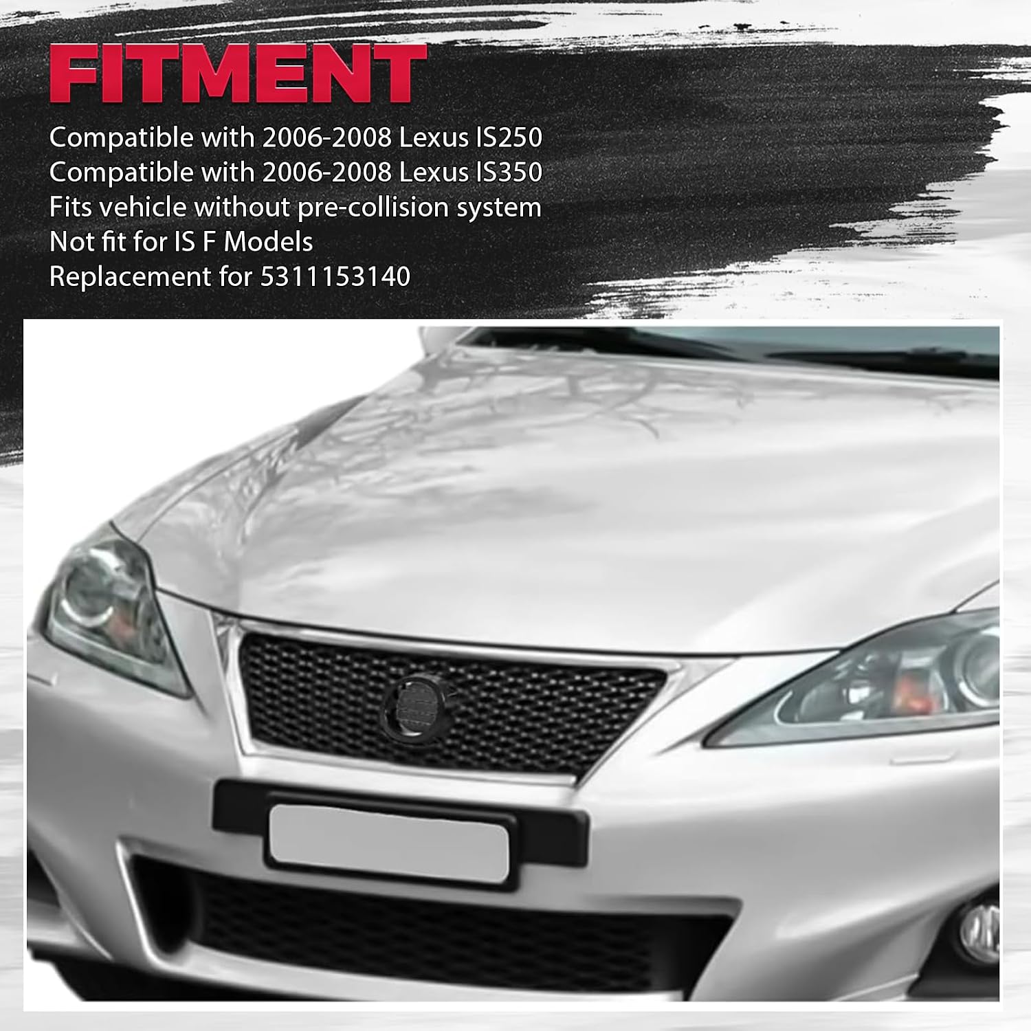 AUCT 21996 - HECASA Grill Compatible with 2006-2008 Lexus IS250 IS350 - Image 2