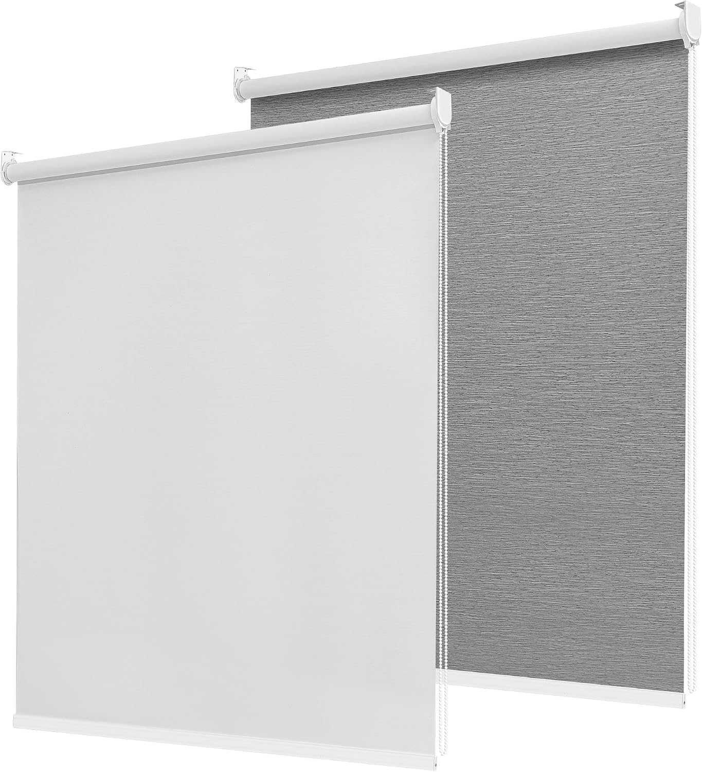 AUCT 20464 - 100% Blackout Roller Shades for Indoor Windows with Thermal Insulated Fabric UV Protection