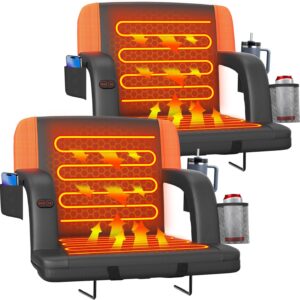 AUCT 21680 - $113 Suteck Heated Stadium Seat with Back Support, Portable Bleacher Chair