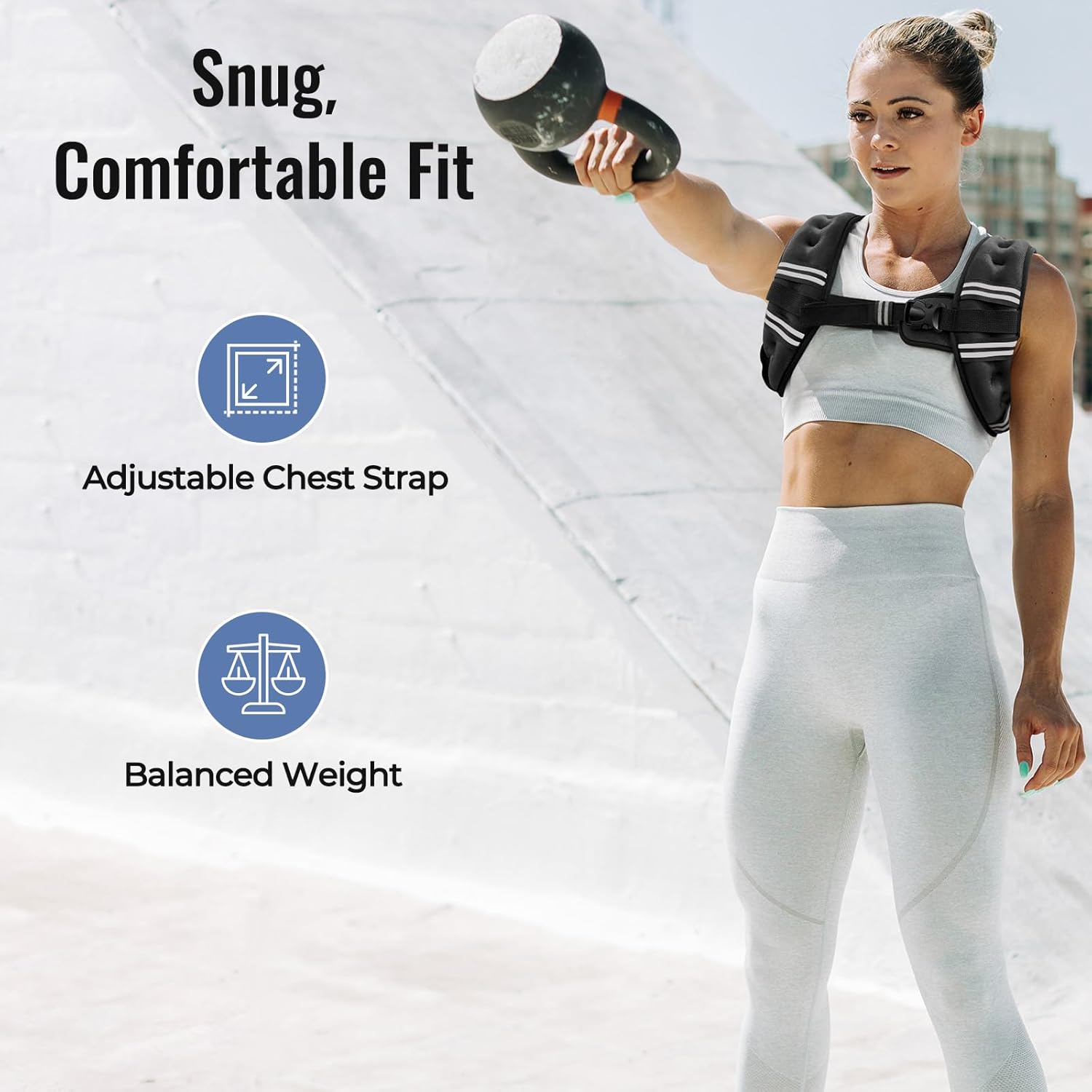 AUCT 20906 - Zeerun Weighted Vest, 6/8/10/12/15/18/20/24/30LB for Men Women - Image 3