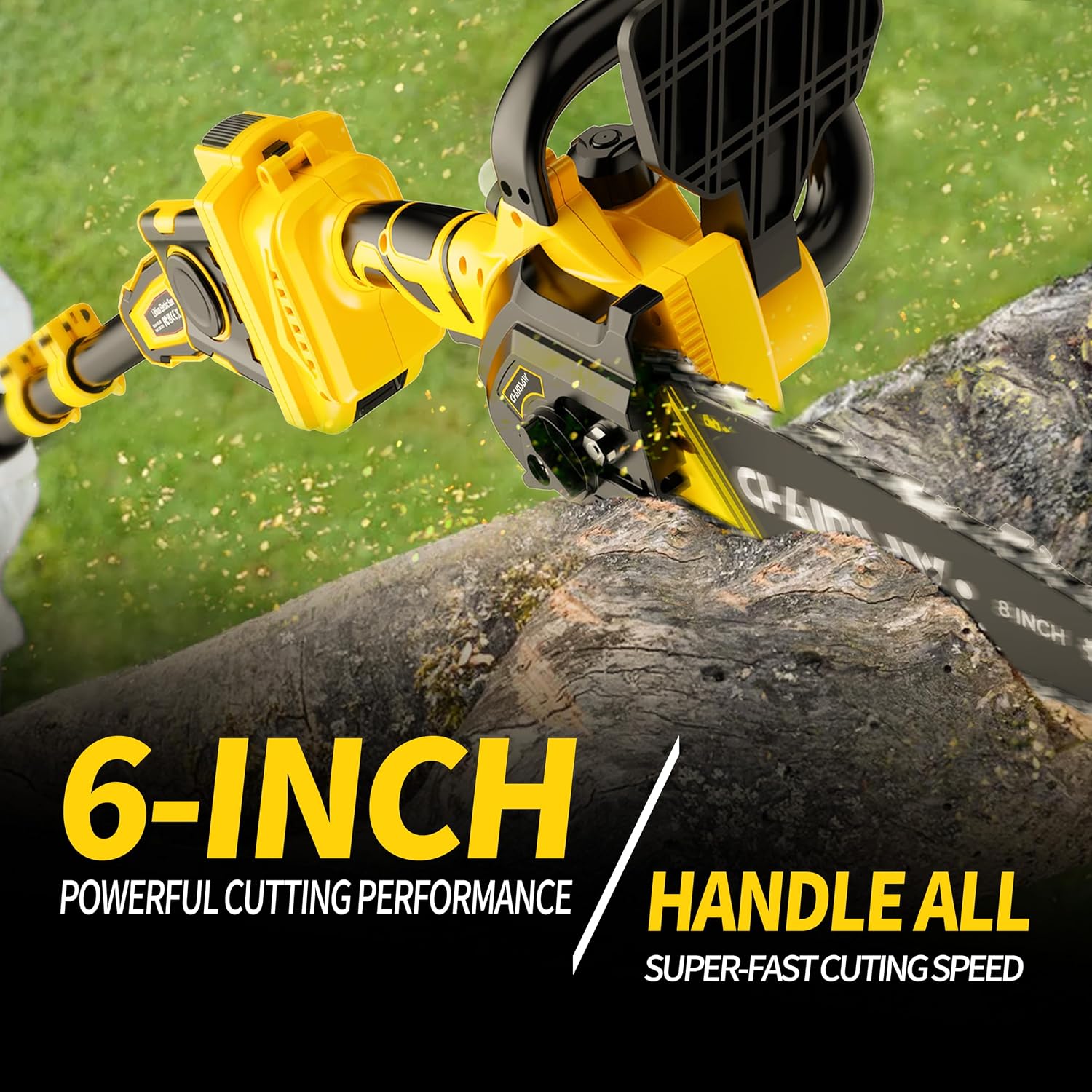 AUCT 22022 - $110 2-in-1 Cordless Pole Saw, 8 Inch Brushless Pole Chainsaws Compatibility with Dewalt 2 - Image 3