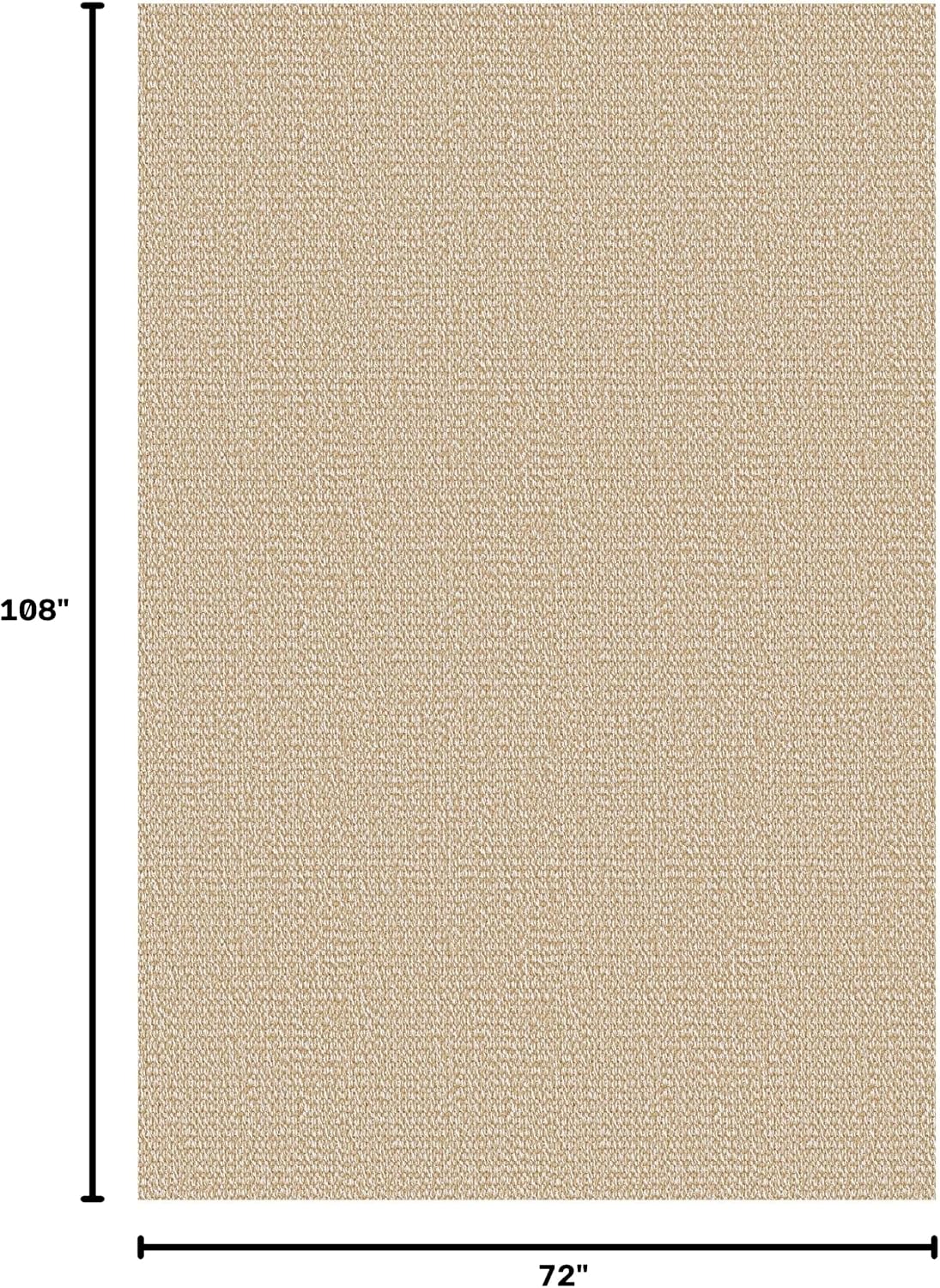 AUCT 20274 - $110 EARTHALL Washable Area Rug, Non Slip, 6x9 Ft, Golden Beige/White - Image 2