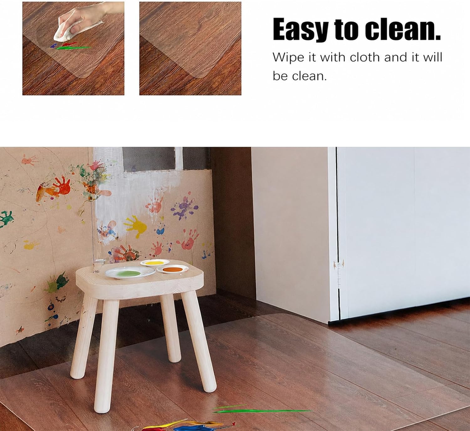 AUCT 21728 - Kuyal Clear Chair mat for Hardwood Floor 44 x 58 inches Floor Mats - Image 4