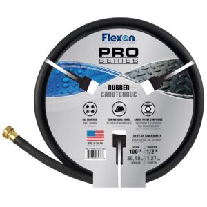AUCT 20428 - $61 FLEXON 1/2-in x 100-ft Premium-Duty Rubber Black Hose
