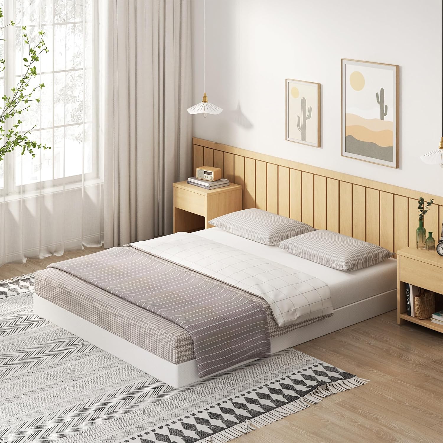AUCT 20982 - $70 EMODA 5 Inch Box Spring Full Size Metal Bed Base with Fabric Cover - Image 3