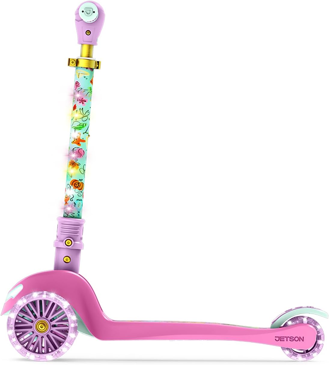AUCT 21011 - $76 Jetson Character Kids Kick Scooter, LED Lights on Stem & Light-Up Wheels, Lightweight - Image 3