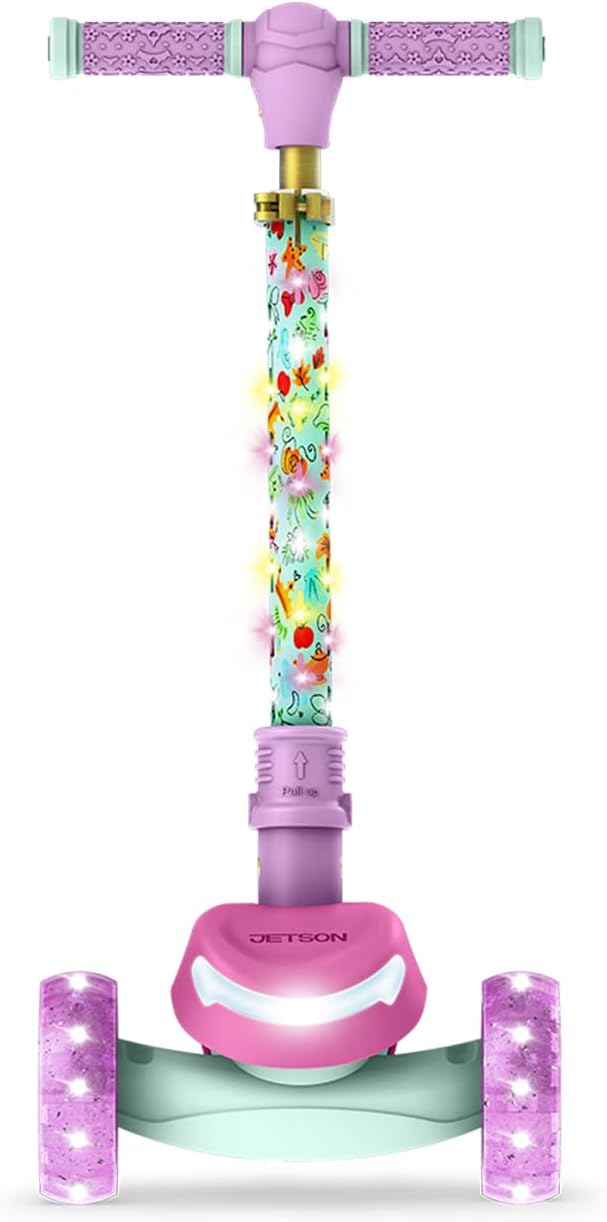 AUCT 21011 - $76 Jetson Character Kids Kick Scooter, LED Lights on Stem & Light-Up Wheels, Lightweight - Image 4