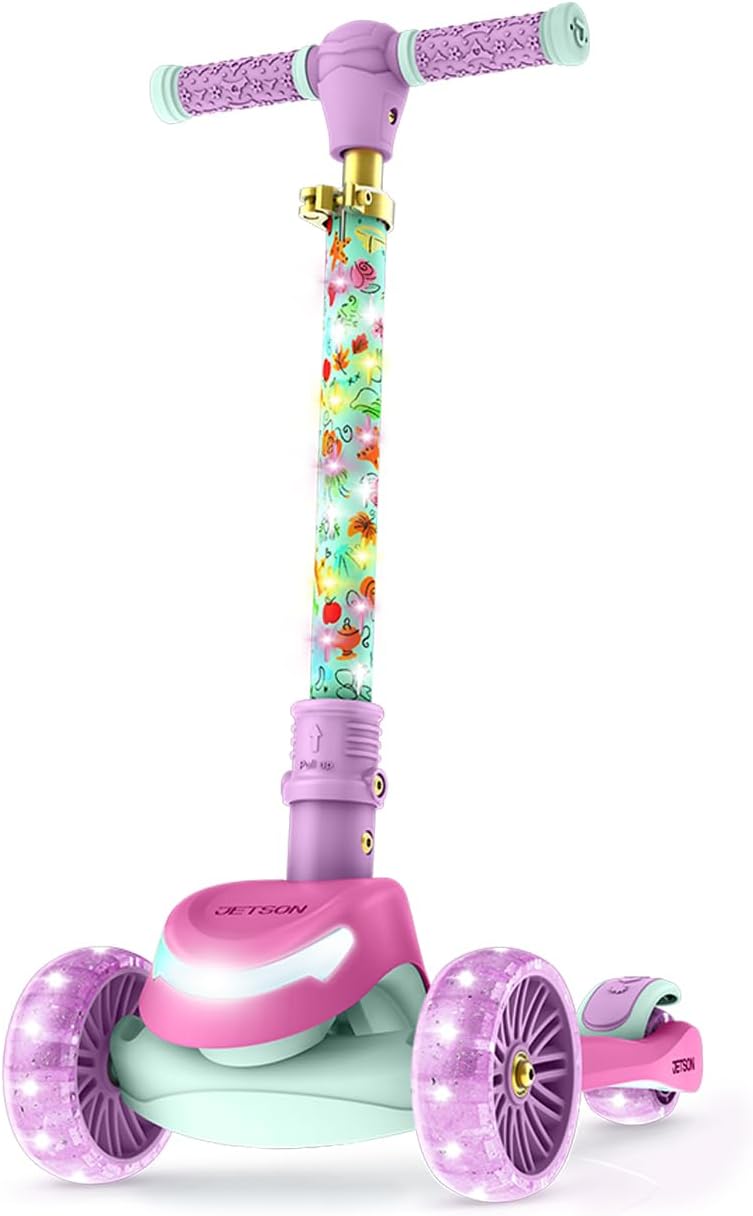 AUCT 21011 - $76 Jetson Character Kids Kick Scooter, LED Lights on Stem & Light-Up Wheels, Lightweight