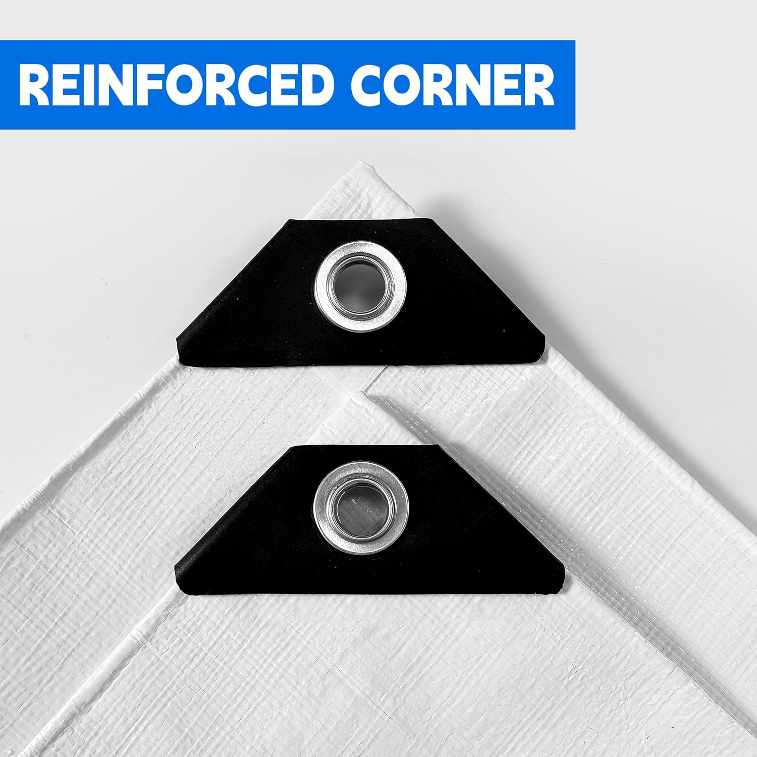 AUCT 20841 - 12x20 Feet 12mil Waterproof Tarp Heavy Duty UV Resistant White - Image 2