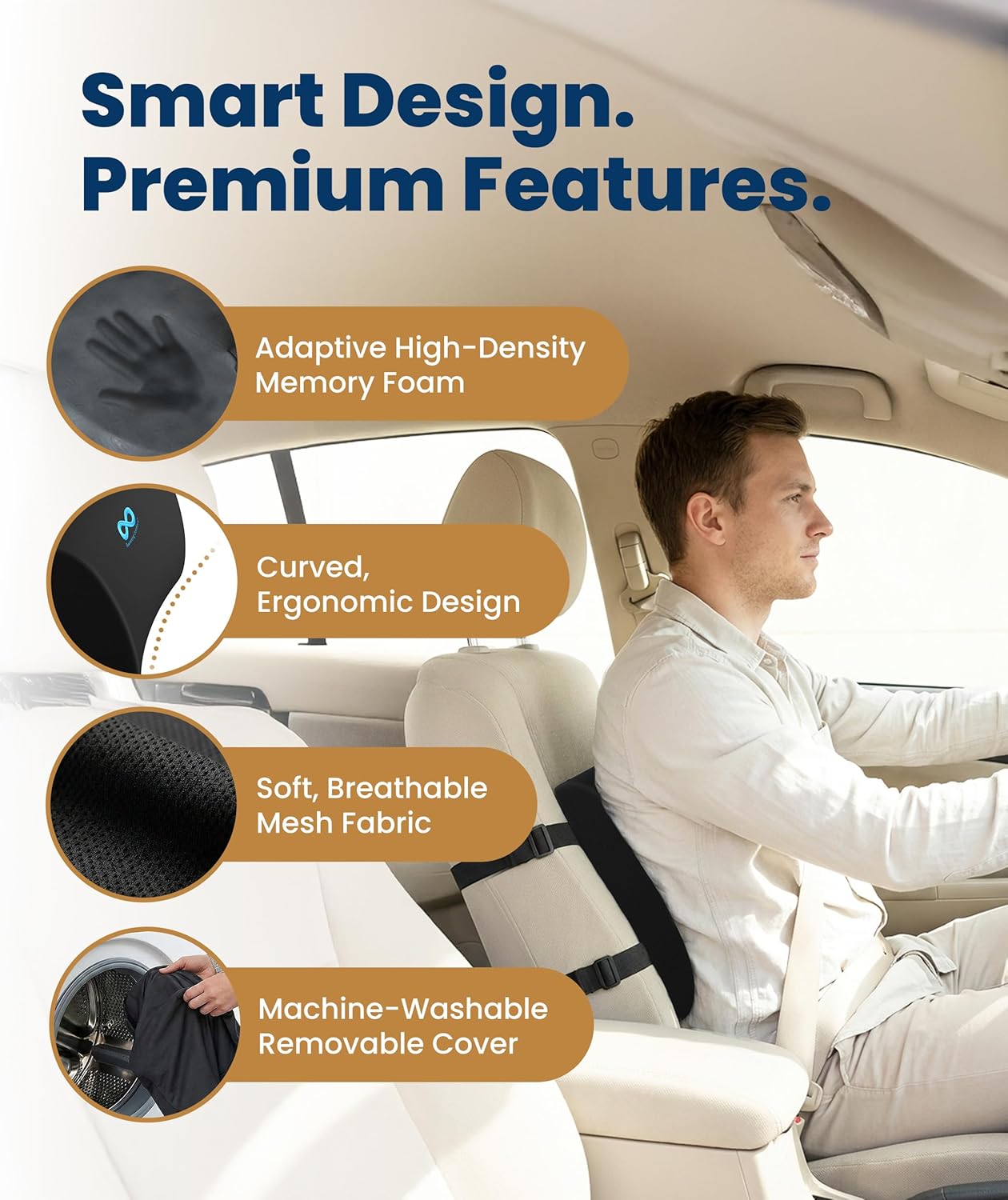 AUCT 20547 - Everlasting Comfort The Original Lumbar Support Pillow for Office Chair - Improves Posture - Image 3