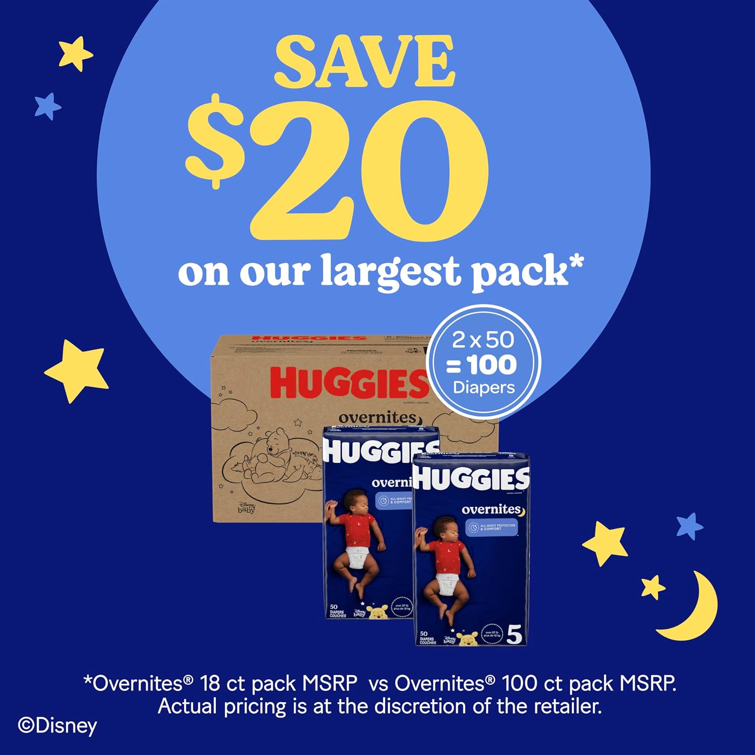 AUCT 22482 - Huggies Overnites Diapers Size 5, 50 Count - Image 4