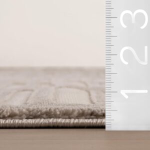 AUCT 22622 - $73 nuLOOM Kailani Cream/Grey Abstract Washable Area Rug, 3' x 5' Grey 3' x 5' (Rectangula
