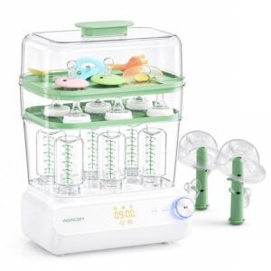 AUCT 22424 - $103 Momcozy 3-Layers Large Capacity Bottle Sterilizer and Dryer, Pump Part Mode