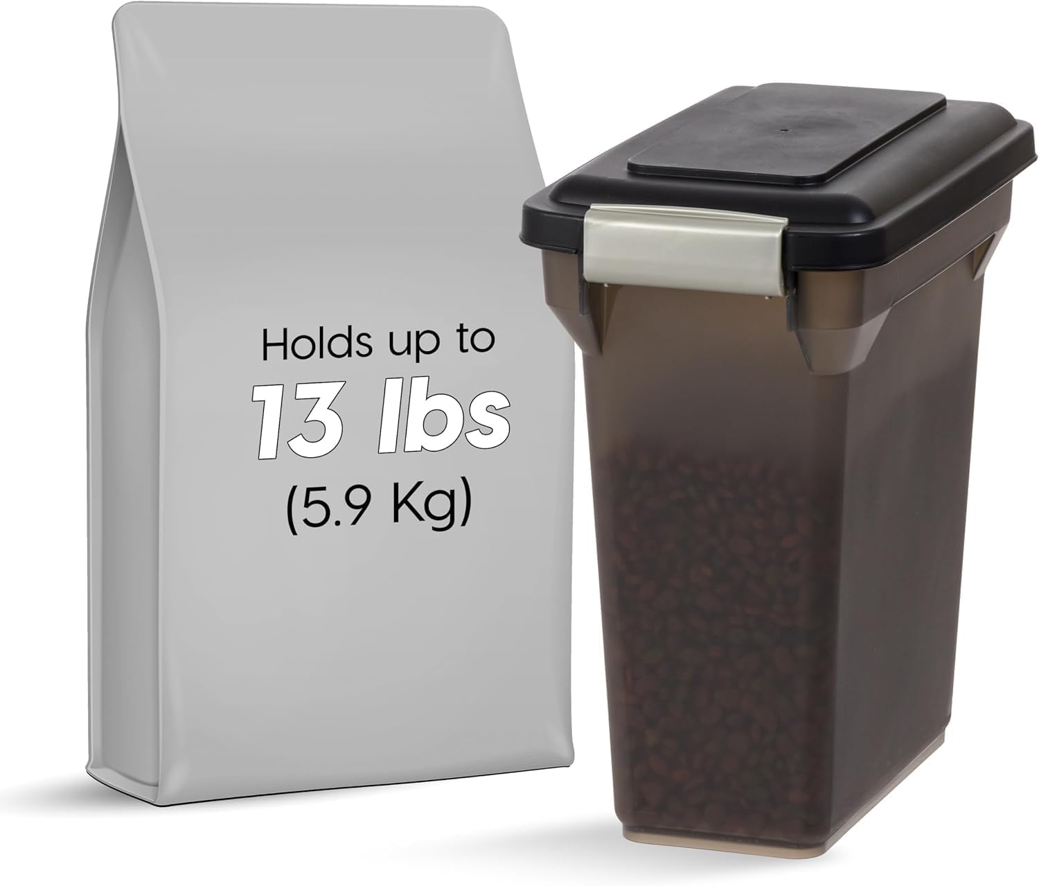 AUCT 21831 - IRIS USA Dog Food Storage Container, Up to 13 lbs, Smoke, Made in USA - Image 4