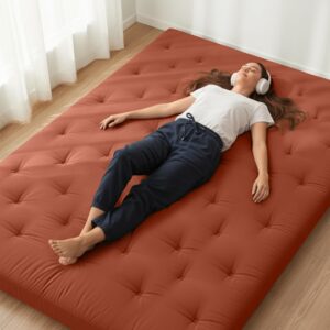 AUCT 21012 - $170 ZonLi Japanese Floor Futon Mattress 100% Cotton Washable Cover Foldable