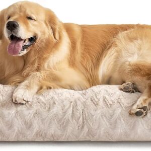 AUCT 21212 - EHEYCIGA Washable XL Dog Beds Large Sized Dog, 41x27 Inch Pet Bed, Beige