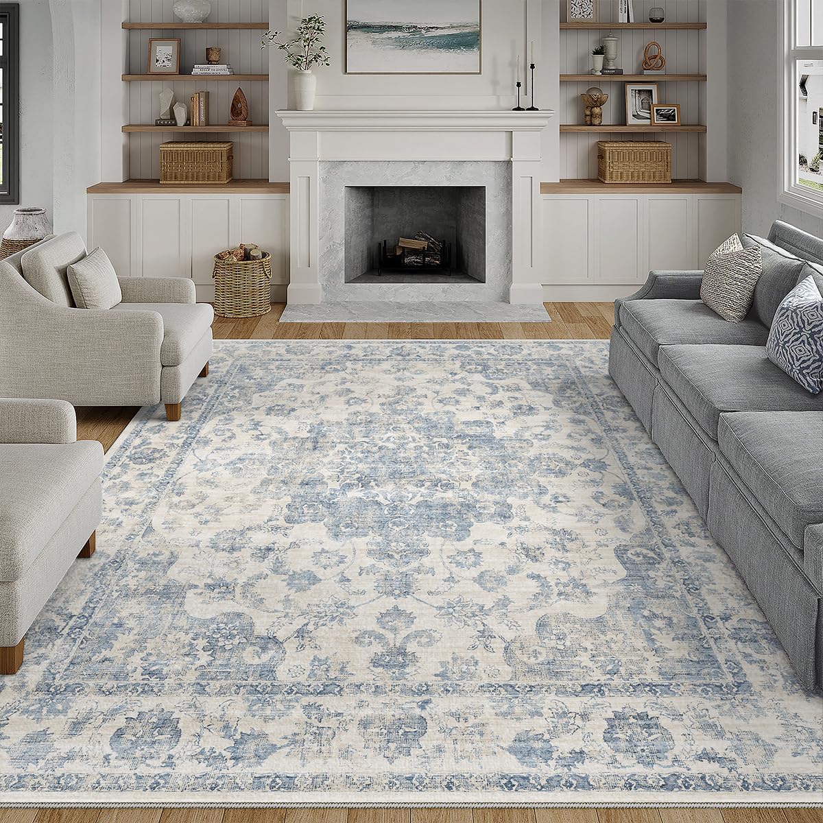 AUCT 21432 - $170 9x12 Blue Neutral Area Rug